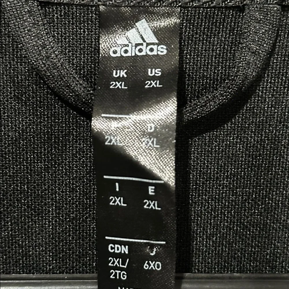 Adidas Men's Black Tango logo Jacket with Red Logo!